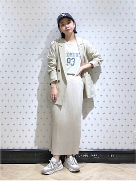 「アパートバイローリーズ」｜「アイテム（帽子）」を使った、yoshiさん（レディース・164cm）の春コーディネート