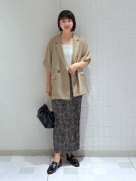 「アイテム（タンクトップ）」を使った、yoshiさん（レディース・164cm・30代）の夏コーディネート