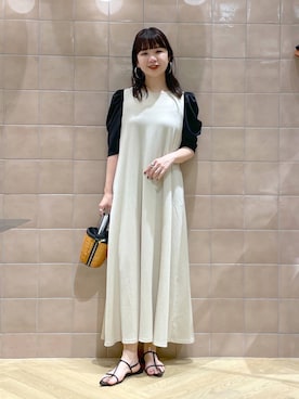 「e/rm」｜「アイテム（ワンピース/ドレス）」を使った、yoshiさん（レディース・164cm）の春コーディネート