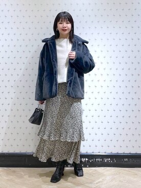 「e/rm」｜「アイテム（ジャケット/アウター）」を使った、yoshiさん（レディース・164cm）の冬コーディネート