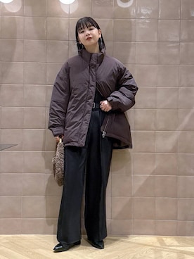 「A part by（アパートバイ）のアイテム（ダウンジャケット/コート）」を使った、yoshiさん（レディース・164cm）の秋コーディネート
