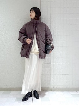 「SNAP_apart by lowrys」｜「アイテム（ブルゾン）」を使った、yoshiさん（レディース・164cm）の冬コーディネート