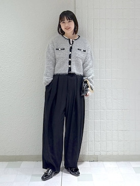 「アイテム（スラックス）」を使った、yoshiさん（レディース・164cm・30代）の冬コーディネート