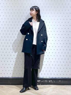 「A part by（アパートバイ）のアイテム（チェスターコート）」を使った、yoshiさん（レディース・164cm）の冬コーディネート