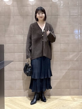 「アイテム（ブラジャー）」を使った、yoshiさん（レディース・164cm）の秋コーディネート