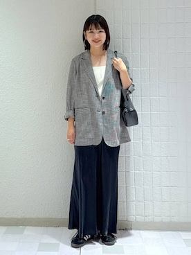 「アイテム（タンクトップ）」を使った、yoshiさん（レディース・164cm・30代）の夏コーディネート
