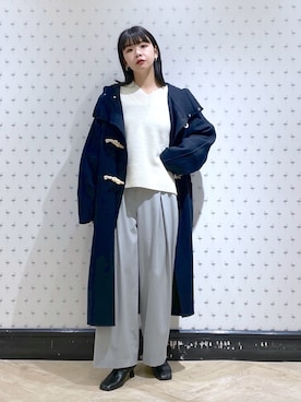 「A part by（アパートバイ）のアイテム（ダッフルコート）」を使った、yoshiさん（レディース・164cm）の秋コーディネート