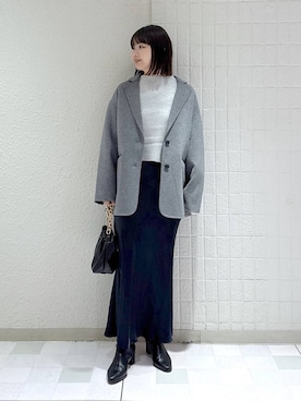 「アイテム（テーラードジャケット）」を使った、yoshiさん（レディース・164cm・30代）の冬コーディネート