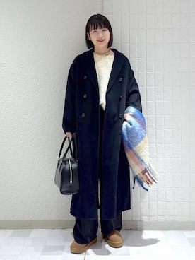 「アイテム（ステンカラーコート）」を使った、yoshiさん（レディース・164cm・30代）の秋コーディネート