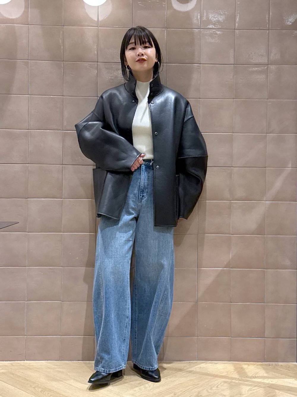 ムートンリバーブルゾンを使った人気ファッションコーディネート - WEAR
