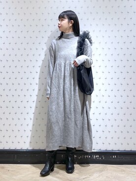 「A part by（アパートバイ）のチュールハンドルトート（ショルダーバッグ）」を使った、yoshiさん（レディース・164cm）の秋コーディネート