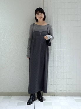 「アイテム（ワンピース/ドレス）」を使った、yoshiさん（レディース・164cm・30代）の秋コーディネート