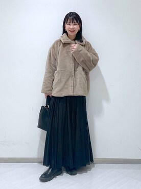 「e/rm」｜「アイテム（ジャケット/アウター）」を使った、yoshiさん（レディース・164cm）の冬コーディネート