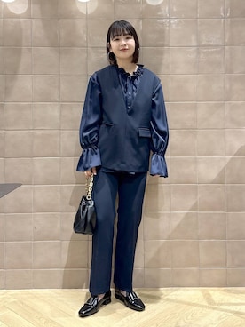 「A part by（アパートバイ）のアイテム（パンツドレス）」を使った、yoshiさん（レディース・164cm）の冬コーディネート