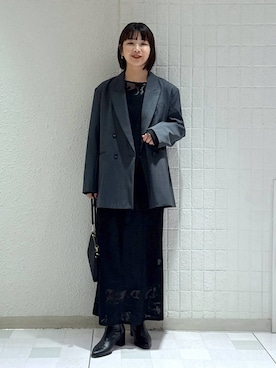 「アイテム（テーラードジャケット）」を使った、yoshiさん（レディース・164cm・30代）の秋コーディネート