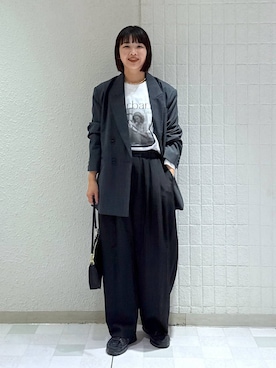 「アイテム（テーラードジャケット）」を使った、yoshiさん（レディース・164cm・30代）の秋コーディネート