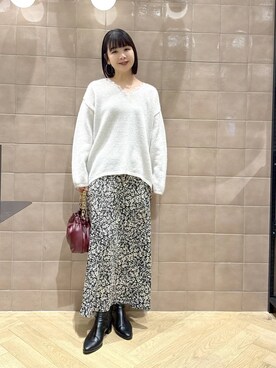 「A part by（アパートバイ）のアイテム（ブーツ）」を使った、yoshiさん（レディース・164cm）の冬コーディネート