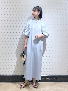 「ラタンバッグ」｜yoshiさん（レディース・164cm）の夏コーディネート