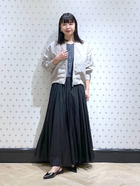「A part by（アパートバイ）のアイテム（MA-1）」を使った、yoshiさん（レディース・164cm）の冬コーディネート