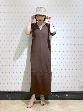 「e/rm」｜「アイテム（帽子）」を使った、yoshiさん（レディース・164cm）の春コーディネート