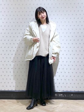 「A part by（アパートバイ）のアイテム（ダウンジャケット/コート）」を使った、yoshiさん（レディース・164cm）の秋コーディネート