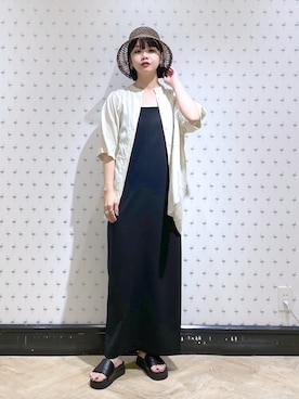 「アパートバイローリーズ」｜「アイテム（帽子）」を使った、yoshiさん（レディース・164cm）の春コーディネート