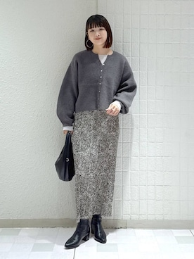 「A part by（アパートバイ）のワンショルカナグツキバッグ（ハンドバッグ）」を使った、yoshiさん（レディース・164cm）の秋コーディネート