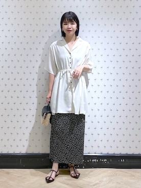 「ラタンバッグ」｜yoshiさん（レディース・164cm）の夏コーディネート