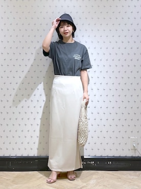 「アパートバイローリーズ」｜「アイテム（帽子）」を使った、yoshiさん（レディース・164cm）の春コーディネート