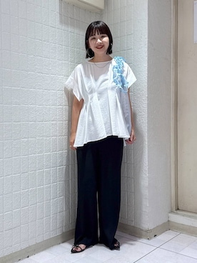 「A part by（アパートバイ）の≪追加8≫ステンレス_スネークネックレス（ネックレス）」を使った、yoshiさん（レディース・164cm）の夏コーディネート
