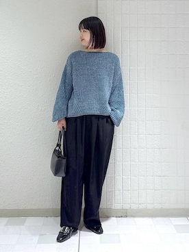 「アイテム（ローファー）」を使った、yoshiさん（レディース・164cm・30代）の冬コーディネート