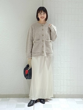 「アイテム（キーホルダー）」を使った、yoshiさん（レディース・164cm）の秋コーディネート
