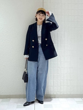 「SNAP_apart by lowrys」｜「アイテム（帽子）」を使った、yoshiさん（レディース・164cm）の秋コーディネート