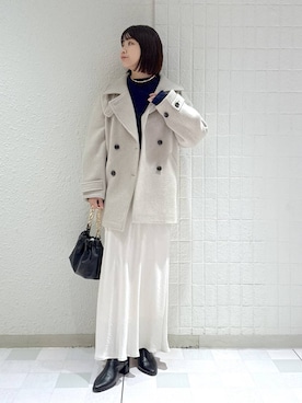 「アイテム（ピーコート）」を使った、yoshiさん（レディース・164cm・30代）の冬コーディネート