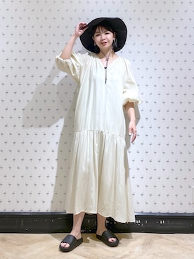 「アパートバイローリーズ」｜「アイテム（帽子）」を使った、yoshiさん（レディース・164cm）の春コーディネート