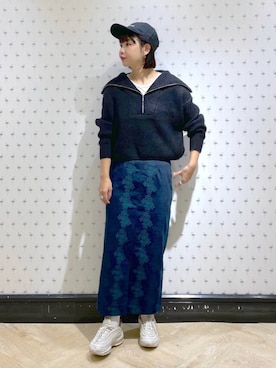 「アパートバイローリーズ」｜「アイテム（帽子）」を使った、yoshiさん（レディース・161cm）の秋コーディネート