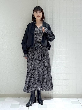「SNAP_apart by lowrys」｜「アイテム（ブルゾン）」を使った、yoshiさん（レディース・164cm）の秋コーディネート