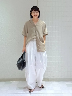 「A part by（アパートバイ）の≪追加8≫ステンレス_スネークネックレス（ネックレス）」を使った、yoshiさん（レディース・164cm）の夏コーディネート