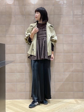 「アイテム（トレンチコート）」を使った、yoshiさん（レディース・164cm・30代）の秋コーディネート