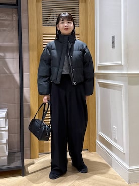 「SNAP_apart by lowrys」｜「アイテム（ダウンジャケット/コート）」を使った、yoshiさん（レディース・164cm）の冬コーディネート