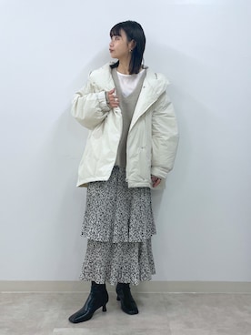 「A part by（アパートバイ）のアイテム（ダウンジャケット/コート）」を使った、yoshiさん（レディース・164cm）の秋コーディネート