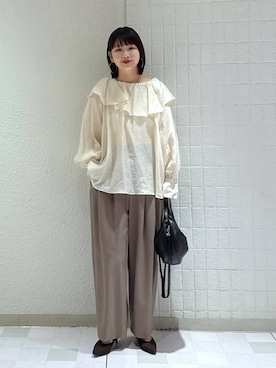 「アイテム（アンダーウェア）」を使った、yoshiさん（レディース・164cm）の秋コーディネート