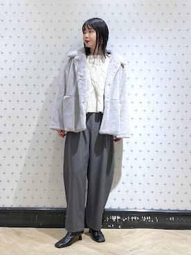 「e/rm」｜「アイテム（ジャケット/アウター）」を使った、yoshiさん（レディース・164cm）の秋コーディネート