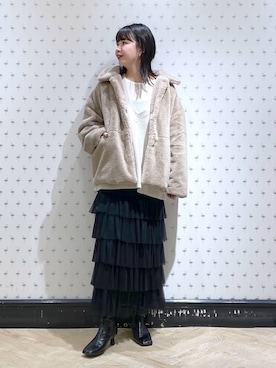 「e/rm」｜「アイテム（ジャケット/アウター）」を使った、yoshiさん（レディース・164cm）の冬コーディネート