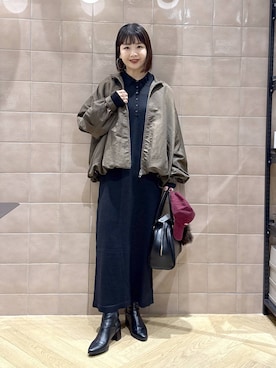 「SNAP_apart by lowrys」｜「アイテム（帽子）」を使った、yoshiさん（レディース・164cm）の秋コーディネート