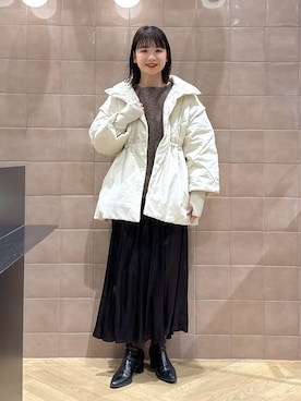 「A part by（アパートバイ）のシャギーニットプルオーバー（ニット/セーター）」を使った、yoshiさん（レディース・164cm）の冬コーディネート