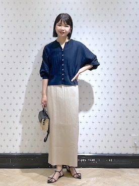「ラタンバッグ」｜yoshiさん（レディース・164cm）の夏コーディネート