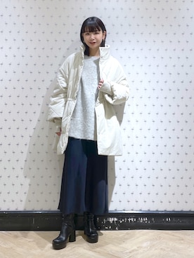 「A part by（アパートバイ）のアイテム（ダウンジャケット/コート）」を使った、yoshiさん（レディース・164cm）の秋コーディネート