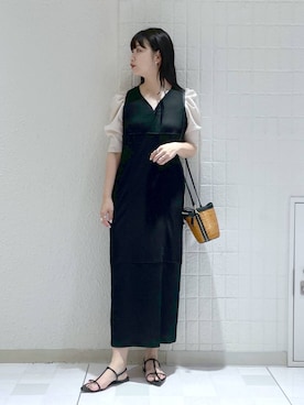 「e/rm」｜「アイテム（ワンピース/ドレス）」を使った、yoshiさん（レディース・164cm）の春コーディネート