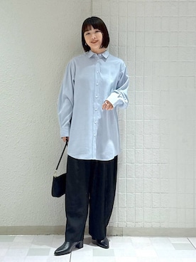 「アイテム（シャツワンピース）」を使った、yoshiさん（レディース・164cm）の秋コーディネート